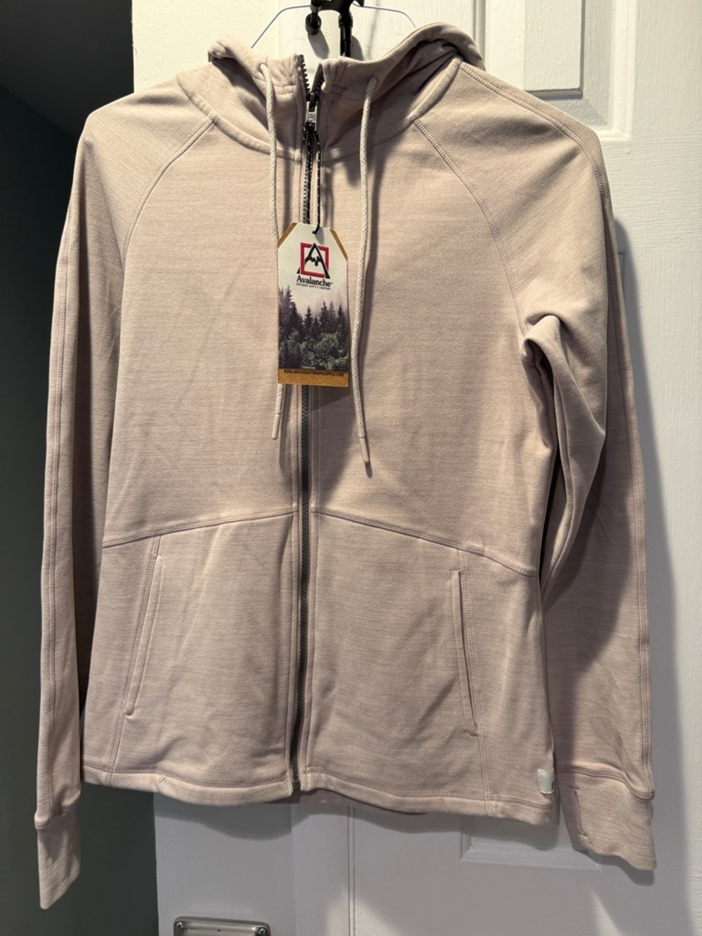 Avalanche Pale Pink Full-Zip Hoodie
